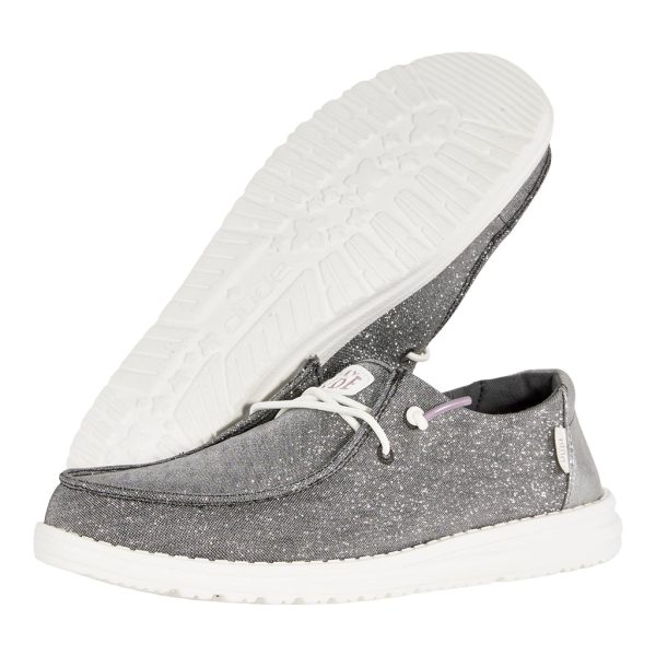Wendy Metallic Sparkle Wide - Charcoal - Image 3
