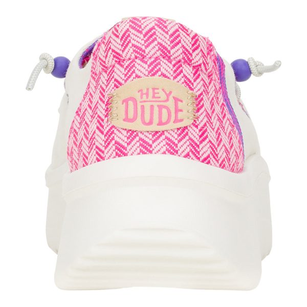 Wendy Peak Chambray Woven C White/Pink - Image 4