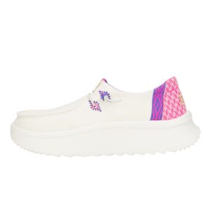 Wendy Peak Chambray Woven C White/Pink