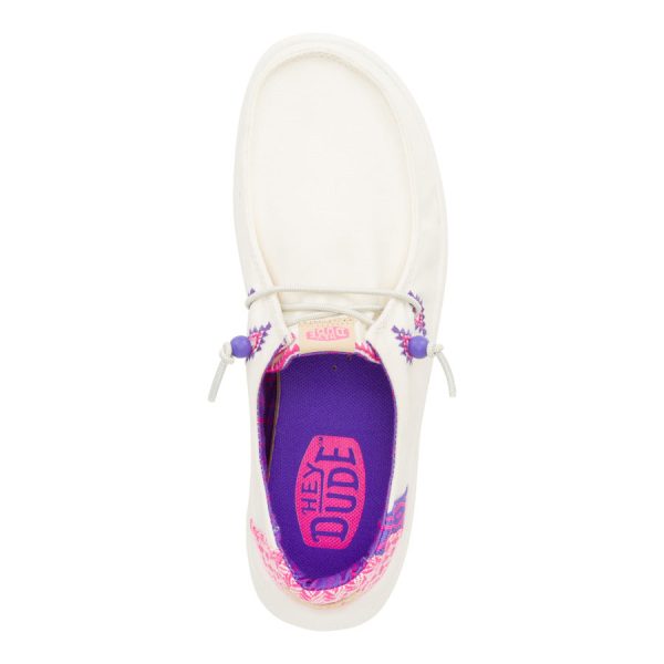 Wendy Peak Chambray Woven C White/Pink - Image 7