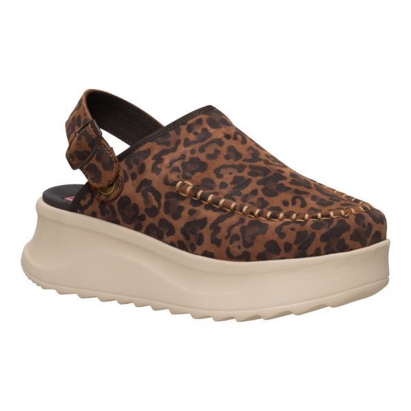 Delray Clog Suede - Brown Leopard - Image 8