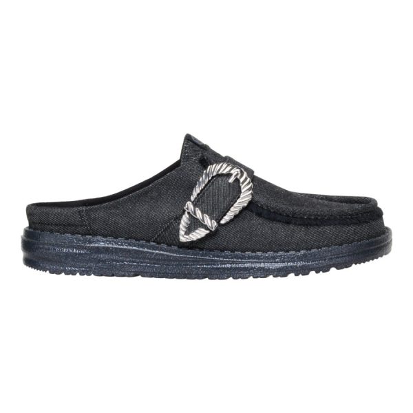Wendy Slip Buckle Denim - Black/Black - Image 8
